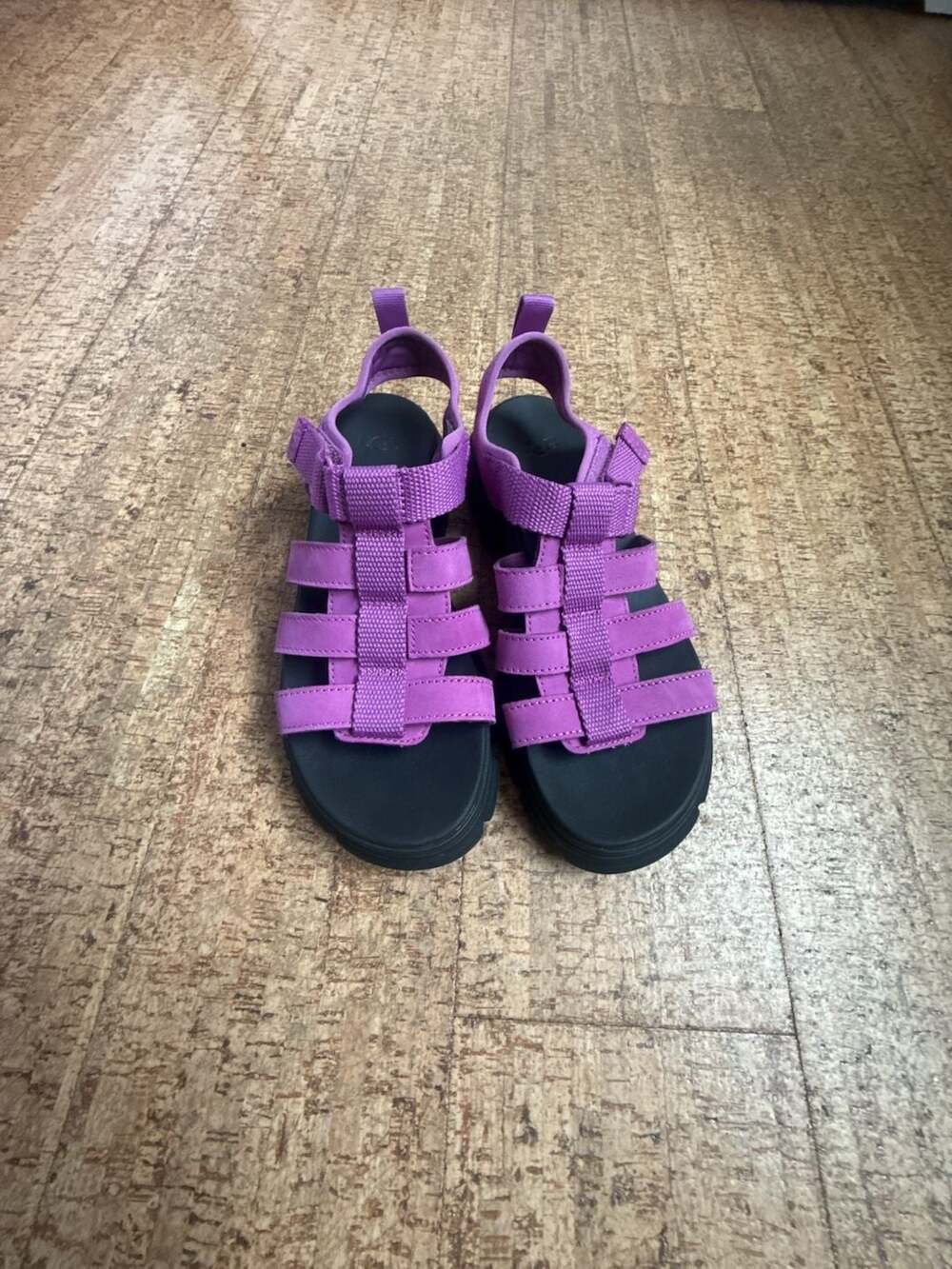 UGG Girls Ashton Multistrap Slide Sandals Mangosteen Purple Size 5
